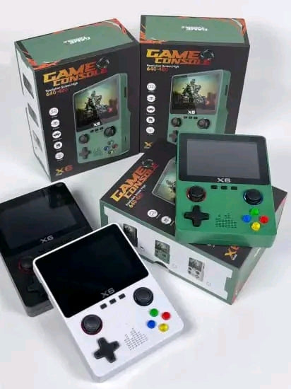 Console de jeu portable X6, console de jeu rétro intégrée 32 Go, plus de 10 000 jeux classiques, écran OCA IPS de 3,5 pouces, double joystick 3D, 11 émulateurs,