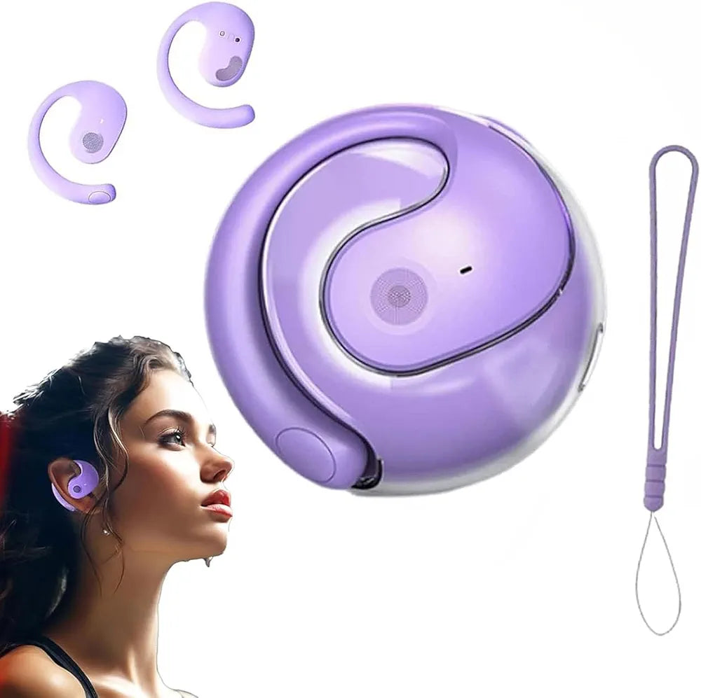 Open OWS Casque sans fil Bluetooth 5.3 avec son HiFi de qualité sonore et suppression du bruit avec crochets d'oreille pour le sport, la course à pied,